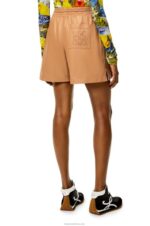 Loewe Women Shorts in nappa lambskin 206XF1123 Toffee - Image 3