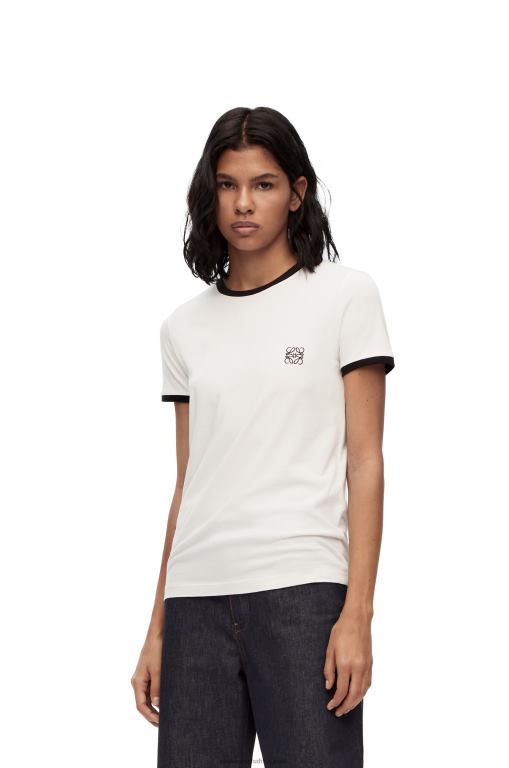 Loewe Women Slim fit T-shirt fit in cotton 206XF797 White - Image 2