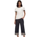 Loewe Women Slim fit T-shirt fit in cotton 206XF797 White