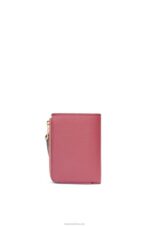 Loewe Women Slim zip bifold wallet in soft grained calfskin 206XF1242 Plumrose/Chocolate - Image 5