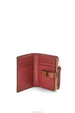 Loewe Women Slim zip bifold wallet in soft grained calfskin 206XF1255 Light Caramel/Pecan - Image 2