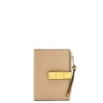 Loewe Women Slim zip bifold wallet in soft grained calfskin 206XF1265 Butter/Pale Lemon