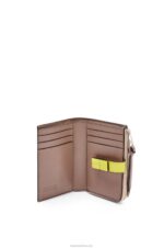 Loewe Women Slim zip bifold wallet in soft grained calfskin 206XF1298 Nude/Citronelle - Image 2