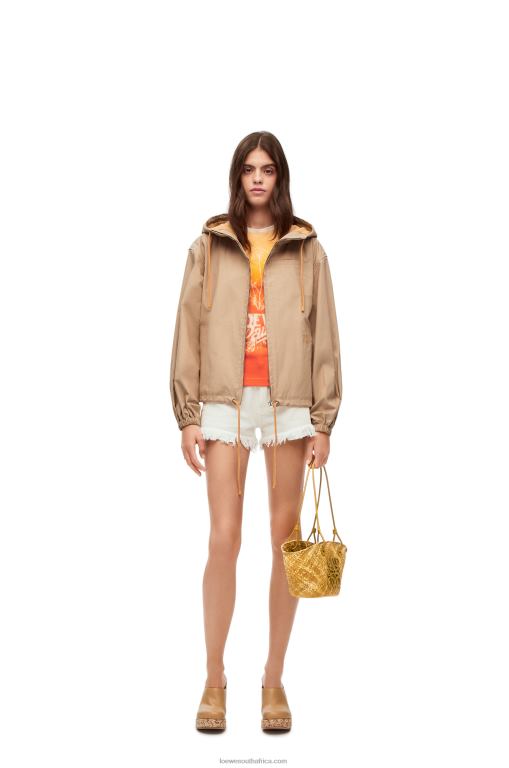 Loewe Women Small Anagram basket bag in iraca palm and calfskin 206XF8 Ochre - Image 2