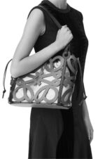 Loewe Women Small Anagram cut-out tote in box calfskin 206XF187 Soft White - Image 2