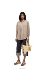 Loewe Women Small Bunny Basket bag in raffia and calfskin 206XF78 Natural - Image 2