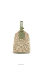 Loewe Women Small Cubi bag in Anagram jacquard and calfskin 206XF485 Green/Avocado Green - Image 3