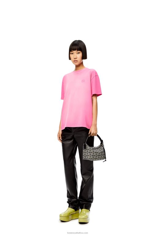 Loewe Women Small Cubi bag in Anagram jacquard and calfskin 206XF518 Navy/Black - Image 7