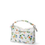 Loewe Women Small Flower Puzzle Edge bag in satin calfskin 206XF394 White/Multicolor