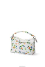 Loewe Women Small Flower Puzzle Edge bag in satin calfskin 206XF394 White/Multicolor