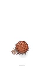 Loewe Women Small Fringe Bucket bag in calfskin 206XF89 Tan - Image 4