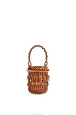 Loewe Women Small Fringes Bucket bag in calfskin 206XF177 Tan - Image 2
