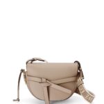 Loewe Women Small Gate bag in soft calfskin and jacquard 206XF255 Sand