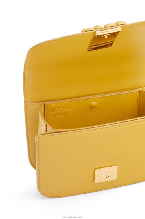 Loewe Women Small Goya bag in silk calfskin 206XF263 Pale Yellow Glaze - Image 6