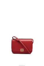 Loewe Women Small Goya bag in silk calfskin 206XF308 Deep Red