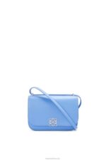 Loewe Women Small Goya bag in silk calfskin 206XF508 Celestine Blue