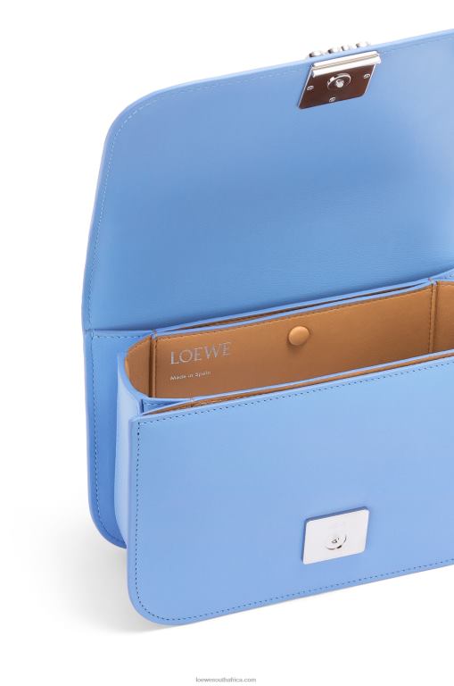 Loewe Women Small Goya bag in silk calfskin 206XF508 Celestine Blue - Image 7