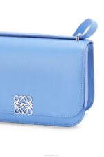 Loewe Women Small Goya bag in silk calfskin 206XF508 Celestine Blue - Image 8