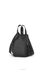 Loewe Women Small Hammock bag in classic calfskin 206XF341 Black