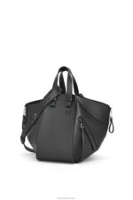 Loewe Women Small Hammock bag in classic calfskin 206XF341 Black - Image 3