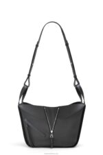 Loewe Women Small Hammock bag in classic calfskin 206XF341 Black - Image 6