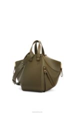 Loewe Women Small Hammock bag in classic calfskin 206XF371 Dark Khaki Green - Image 2