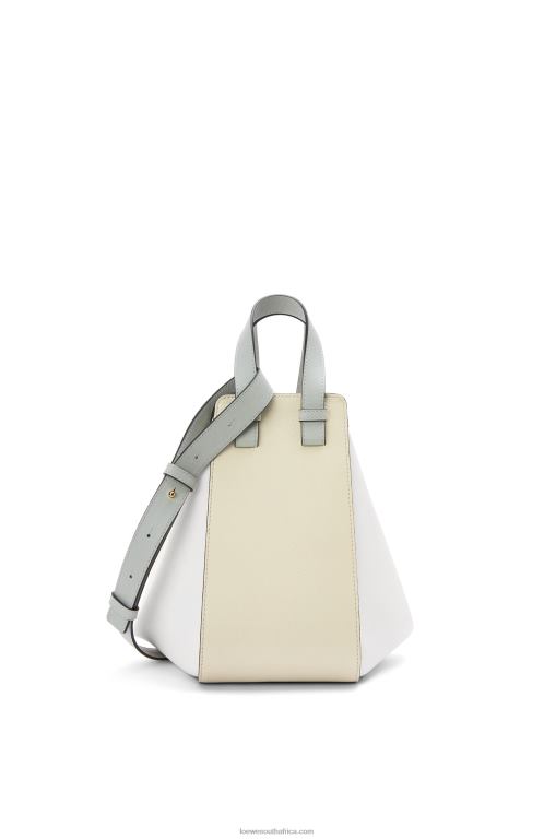 Loewe Women Small Hammock bag in classic calfskin 206XF514 Ash Grey/Marble Green - Image 5