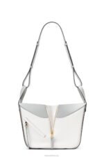 Loewe Women Small Hammock bag in classic calfskin 206XF514 Ash Grey/Marble Green - Image 6