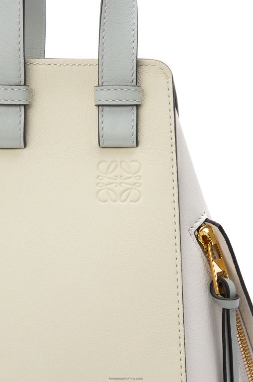 Loewe Women Small Hammock bag in classic calfskin 206XF514 Ash Grey/Marble Green - Image 8