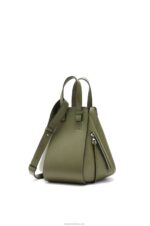 Loewe Women Small Hammock bag in classic calfskin 206XF524 Avocado Green