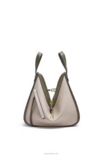 Loewe Women Small Hammock bag in classic calfskin 206XF525 Autumn Green/Light Oat - Image 4