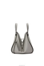 Loewe Women Small Hammock bag in soft grained calfskin 206XF434 Pearl Grey - Image 4