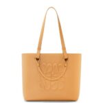 Loewe Women Small Inflated Anagram Tote in classic calfskin 206XF123 Warm Desert