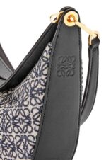 Loewe Women Small Luna bag in Anagram jacquard and classic calfskin 206XF450 Navy/Black - Image 8