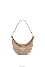 Loewe Women Small Luna bag in Anagram jacquard and classic calfskin 206XF492 Tan/Pecan - Image 6