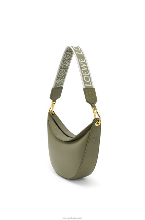 Loewe Women Small Luna bag in satin calfskin and jacquard 206XF474 Avocado Green - Image 2