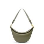 Loewe Women Small Luna bag in satin calfskin and jacquard 206XF474 Avocado Green