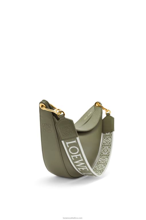 Loewe Women Small Luna bag in satin calfskin and jacquard 206XF474 Avocado Green - Image 3