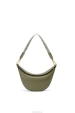 Loewe Women Small Luna bag in satin calfskin and jacquard 206XF474 Avocado Green - Image 5