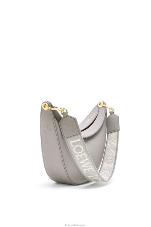 Loewe Women Small Luna bag in satin calfskin and jacquard 206XF476 Pearl Grey - Image 3