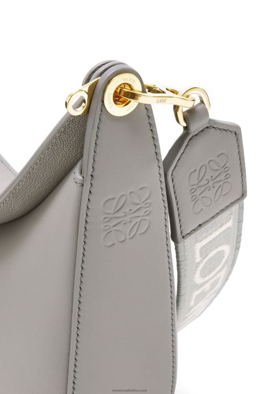 Loewe Women Small Luna bag in satin calfskin and jacquard 206XF476 Pearl Grey - Image 7