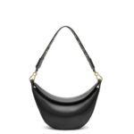 Loewe Women Small Luna bag in satin calfskin and jacquard 206XF484 Black