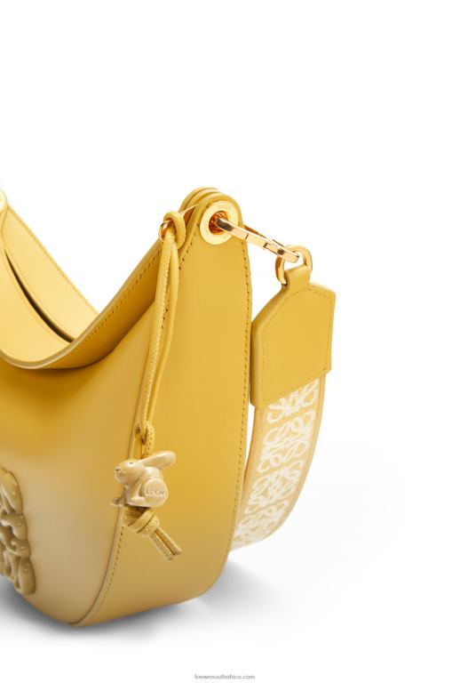 Loewe Women Small Luna in satin calfskin 206XF454 Pale Yellow Glaze - Image 7