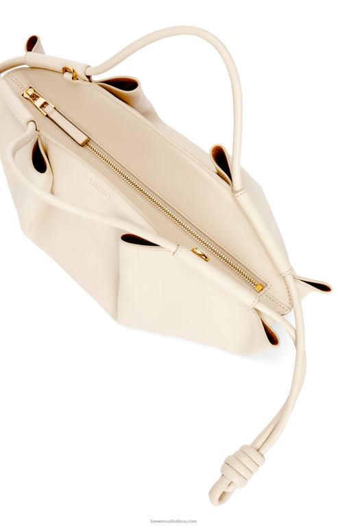 Loewe Women Small Paseo bag in shiny nappa calfskin 206XF345 Angora - Image 9