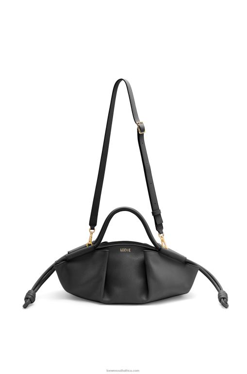 Loewe Women Small Paseo bag in shiny nappa calfskin 206XF347 Black - Image 7