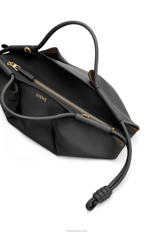 Loewe Women Small Paseo bag in shiny nappa calfskin 206XF347 Black - Image 9