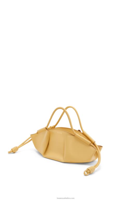 Loewe Women Small Paseo bag in shiny nappa calfskin 206XF351 Dark Butter - Image 3