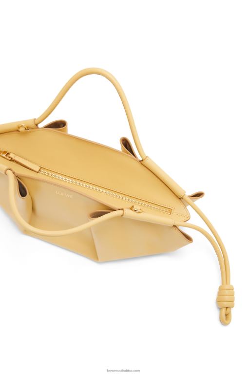 Loewe Women Small Paseo bag in shiny nappa calfskin 206XF351 Dark Butter - Image 7