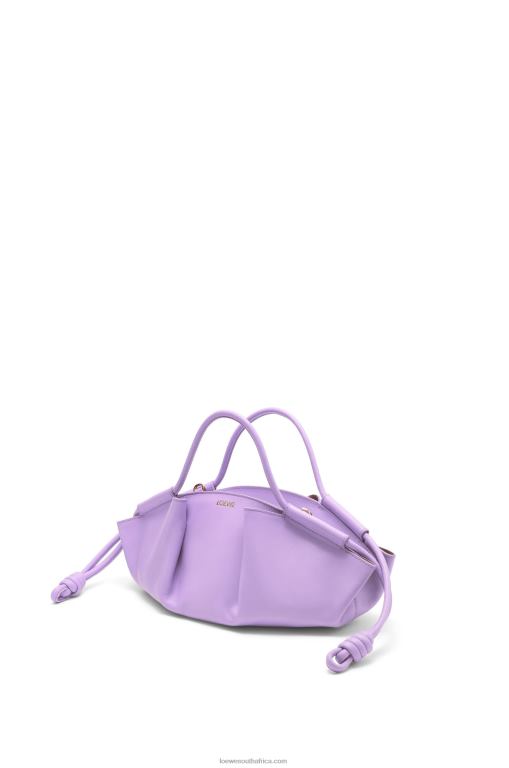 Loewe Women Small Paseo bag in shiny nappa calfskin 206XF354 Light Mauve - Image 3