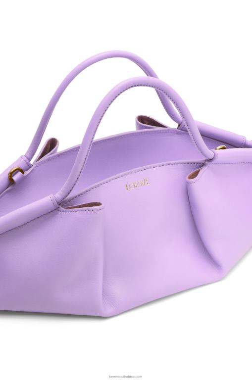 Loewe Women Small Paseo bag in shiny nappa calfskin 206XF354 Light Mauve - Image 9